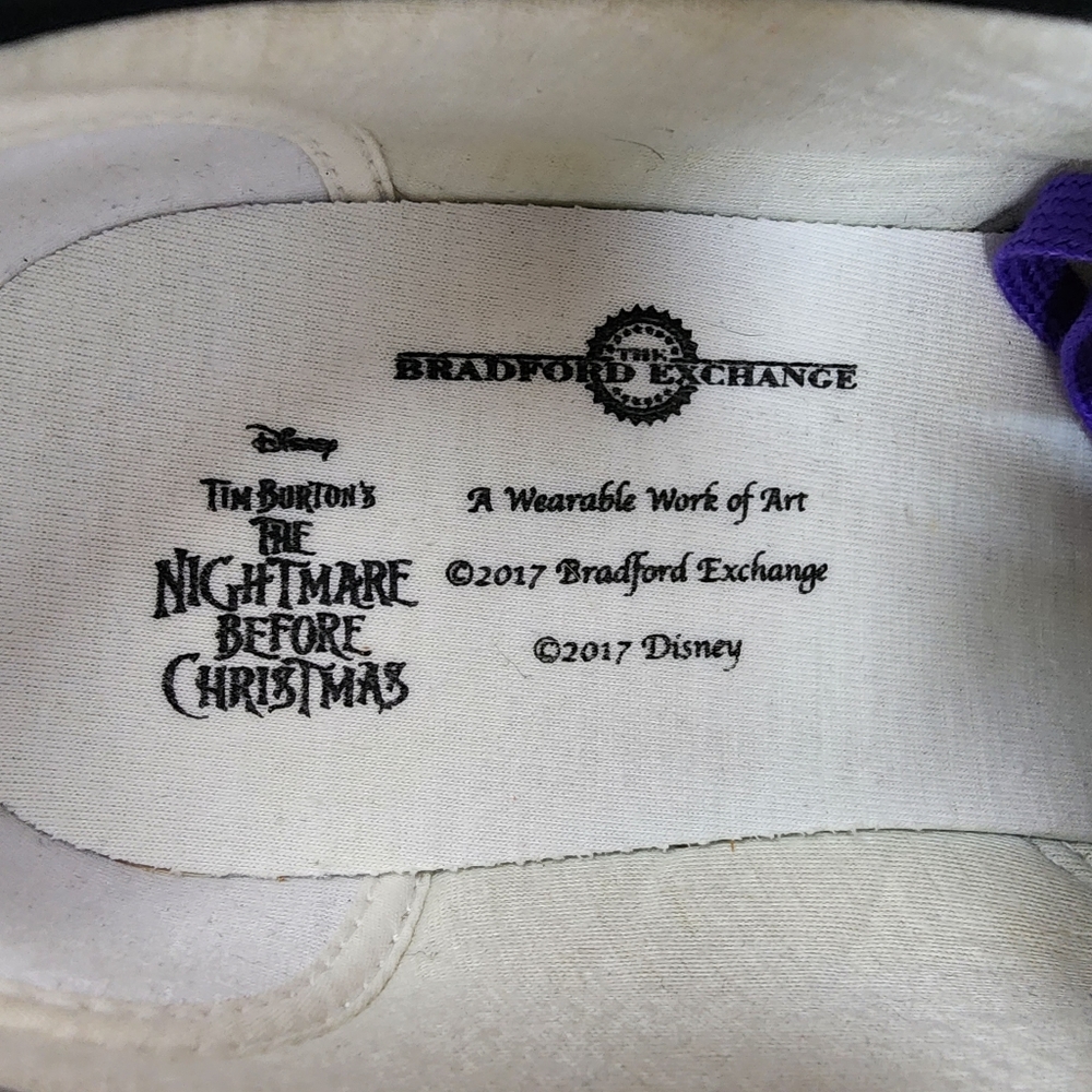 Bradford Exchange Nightmare Before Christmas Shoes Women's 7.5 Jack Sally Casual - Picture 10 of 12